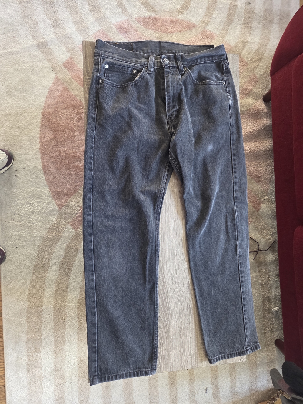 Levi's 505 Men’s Relaxed Black Wash Jeans